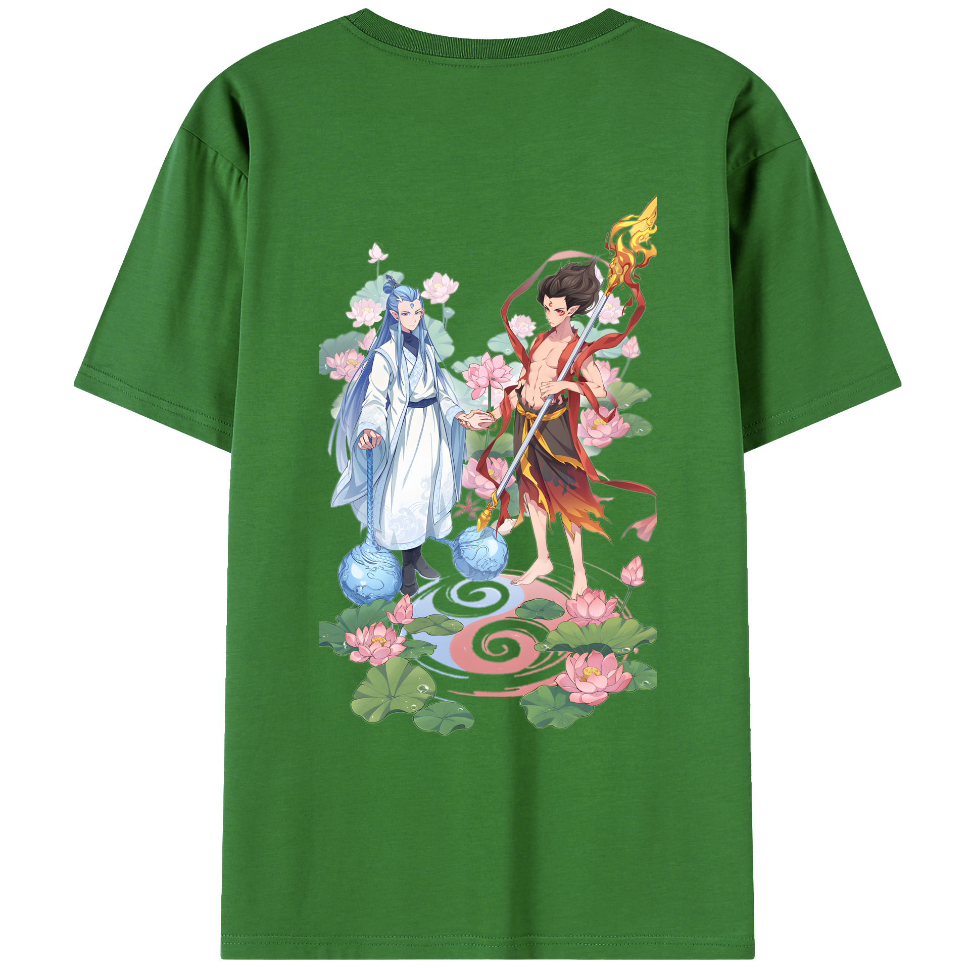（画像用） Ne Zha 2 ナタ 魔童の大暴れ レディース半袖Tシャツ(バックプリント)